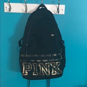 Victoria’s Secret PINK Black and Gold Bookbag